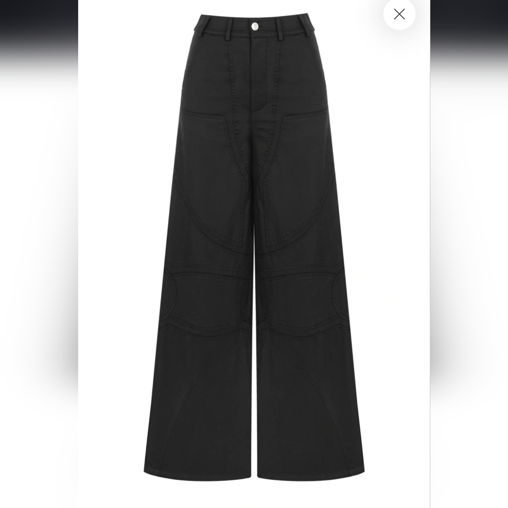 Women's Black Wide-Leg Trousers